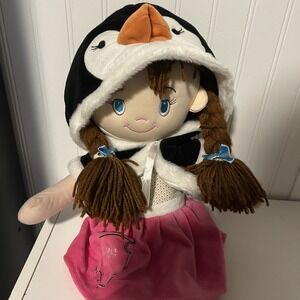 My Friend Huggles 24" Cloth Doll With Anipals Plush Penguin Lovey Stuffy Toy